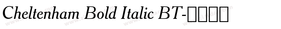 Cheltenham Bold Italic BT字体转换